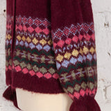 Cardigan tricotat oversized Celyn bordo