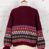 Cardigan tricotat oversized Celyn bordo