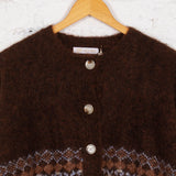Cardigan tricotat oversized Celyn maro