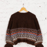 Cardigan tricotat oversized Celyn maro