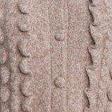 Beige Inez Frilled Knitted Cardigan