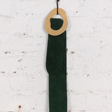 Infinity Chic dark green leather belt