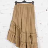 Fustă asimetrică cu talie elastică Naira bej