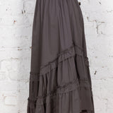 Fustă asimetrică cu talie elastică Naira gri