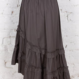 Fustă asimetrică cu talie elastică Naira gri