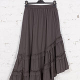 Fustă asimetrică cu talie elastică Naira gri