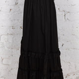 Fustă asimetrică cu talie elastică Naira neagră