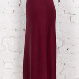 Fustă midi pe bie Maribel bordo