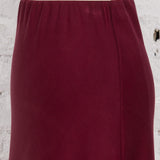 Fustă midi pe bie Maribel bordo
