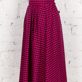 Fustă Allure din lână negru-fuchsia