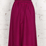 Fustă Allure din lână negru-fuchsia