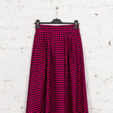 Fustă Allure din lână negru-fuchsia