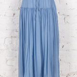 Fustă midi cu volane  Dina bleu