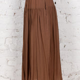 Fustă midi cu volane  Dina maro