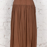 Fustă midi cu volane  Dina maro