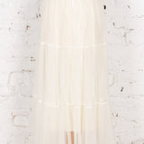 Fustă din tul cu volane Alva ivory