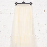 Fustă din tul cu volane Alva ivory