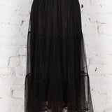 Fustă din tul cu volane Alva neagră