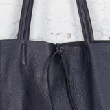 Dark Navy Fiona Leather Bag 