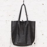 Geantă din piele Fiona neagră