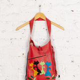 Geantă tote din piele handmade Bijou roșie