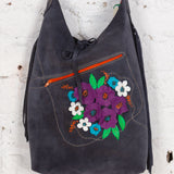 Geantă tote din piele handmade Bijou antracit