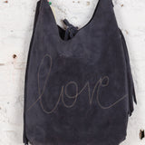 Geantă tote din piele handmade Bijou antracit