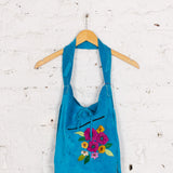 Geantă tote din piele handmade Bijou bleu