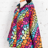 Jachetă matlasată Fancy cu inimioare