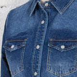 Cămașă din denim Bonnie bleumarin