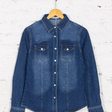 Cămașă din denim Bonnie bleumarin
