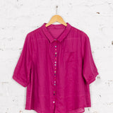 Cămașă din in Hessa fuchsia