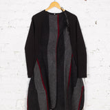 Cardigan-rochie cu lână Muse cu dungi