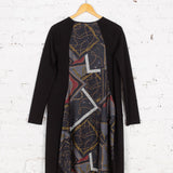 Cardigan-rochie cu lână Muse cu imprimeu