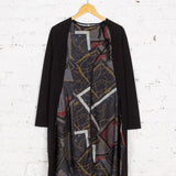 Cardigan-rochie cu lână Muse cu imprimeu
