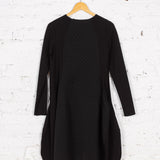 Cardigan-rochie cu lână Muse negru