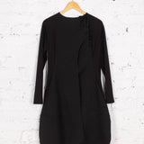 Cardigan-rochie cu lână Muse negru