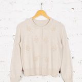 Cardigan tricotat June crem