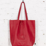 Geantă din piele Fiona roșu carmin