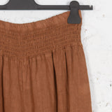 Pantaloni largi din in Remy maro