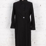 Pardesiu din lână cu detalii brute Roux negru