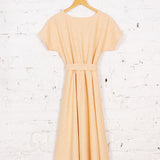 Rochie Pearl din bumbac galben deschis