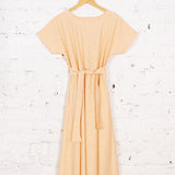 Rochie Pearl din bumbac galben deschis