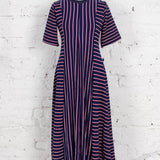 Rochie din jerse Ellea bleumarin cu dungi
