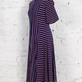 Rochie din jerse Ellea bleumarin cu dungi