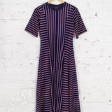 Rochie din jerse Ellea bleumarin cu dungi