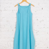 Sarafan midi Color Bloom din in bleu