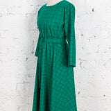 Rochie Pearl din bumbac verde cu carouri