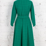 Rochie Pearl din bumbac verde cu carouri