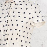 Rochie cămașă din bumbac Lauren crem cu buline